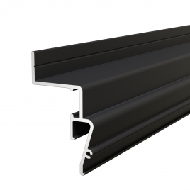 Профиль Alteza Contour Pro LED Черный Парящий со вставкой