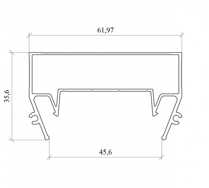 Профиль Alteza Gamma 50 световая линия фото 5