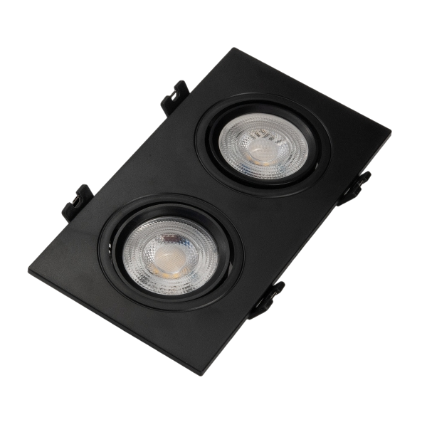 Светильник встраиваемый Datts SLIMSTAR square twins черный фото 1