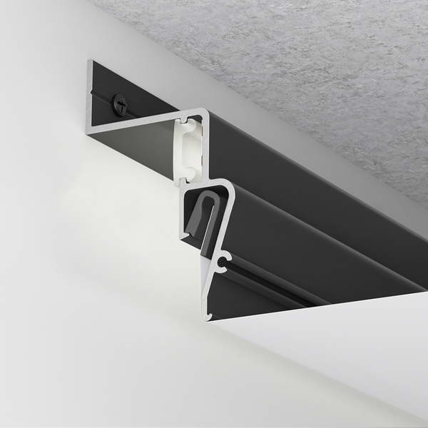 Профиль Alteza Contour Pro LED Черный Парящий со вставкой фото 2